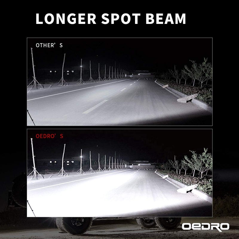 OEDRO 7 Inch 51W Round LED Offroad Lights, 5100LM Spot Driving Light Pod Bumper Roof Fog Light Fit for Boat, Jeep, ATV, SUV, Truck, Hunter, Motorcycle - Image 5